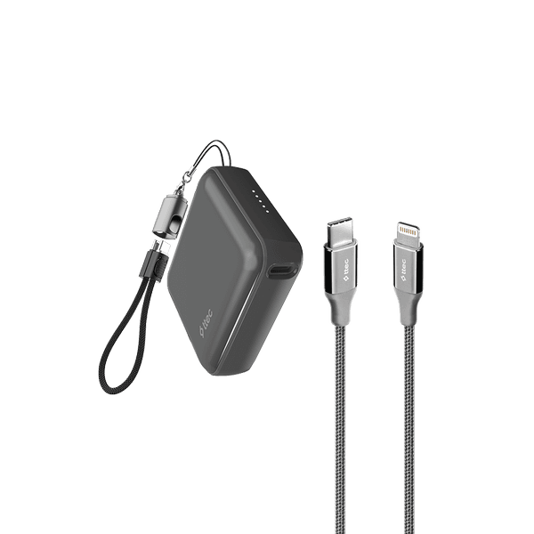 ttec Hediye Paketi 25 - ReCharger Mini 10.000mAh Powerbank + AlumiCable USB-C Lightning Kablo