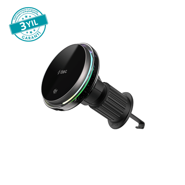 ttec AirCharger Drive Pro 2 Qi2.2/MagSafe Özellikli 25W iPhone/Android Soğutuculu Kablosuz Hızlı Şarj Özellikli Araç İçi Telefon Tutucu