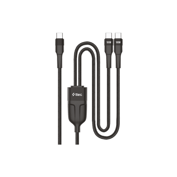 ttec AlumiCable Duo USB-C - 2x USB-C 100W 150cm Hızlı Şarj Kablosu