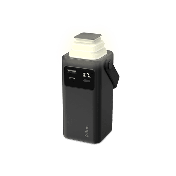 ttec ReCharger Extreme LCD 20.000mAh PD 20W USB-C ve Lightning Dahili Kablolu LED Fenerli Taşıma Kollu Taşınabilir Hızlı Şarj Aleti/Powerbank