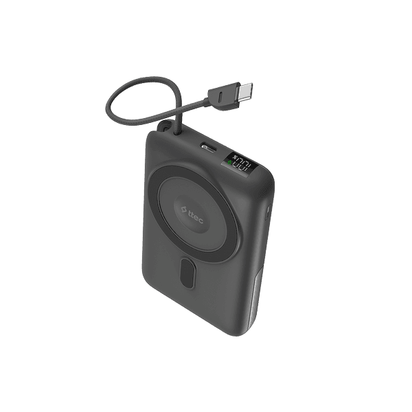 ttec ReCharger M LCD 10.000mAh MagSafe Uyumlu PD 20W USB-C Dahili Kablolu Stantlı Taşınabilir Hızlı Şarj Aleti/Powerbank