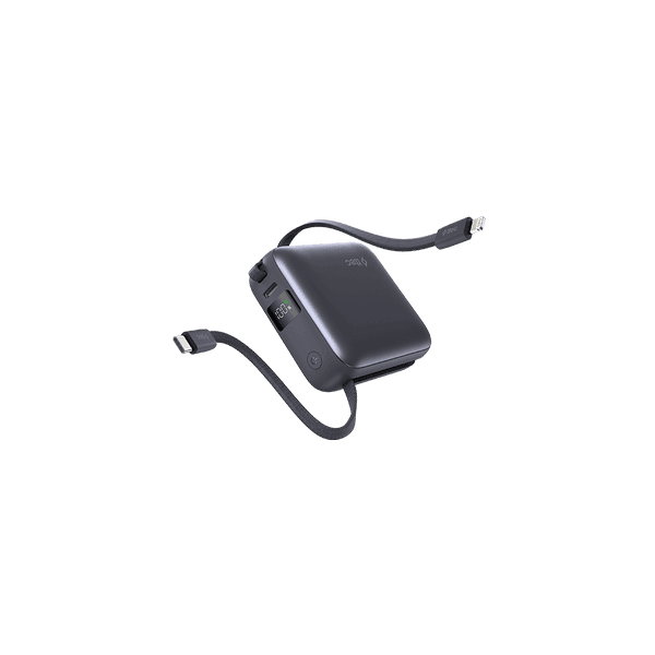 ttec ReCharger Mini LCD 10.000mAh PD 20W USB-C ve Lightning Dahili Kablolu Taşınabilir Hızlı Şarj Aleti/Powerbank