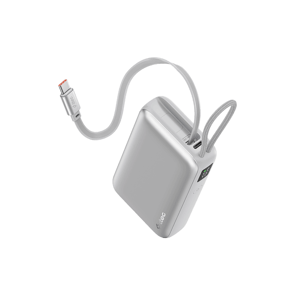 ttec ReCharger Pro LCD 10.000mAh PD 35W USB-C Makaralı Kablolu Powerbank