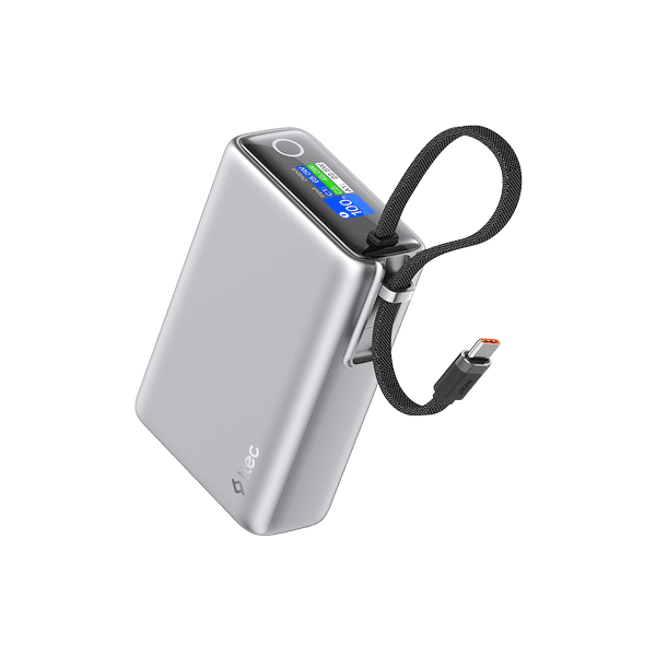 ttec ReCharger Pro Max TFT 20.000mAh PD 65W USB-C Dahili Kablolu Powerbank