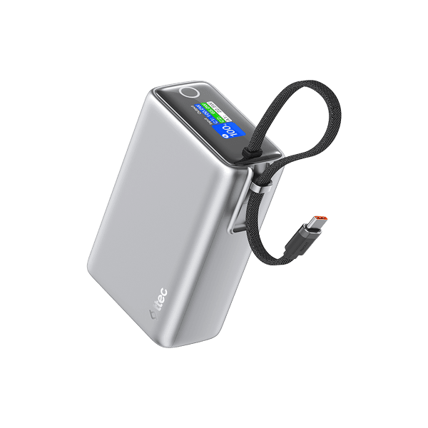 ttec ReCharger Pro Max TFT 25.000mAh PD 100W USB-C Dahili Kablolu Powerbank