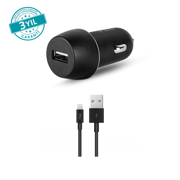 ttec SmartCharger 2.1A Araç Şarj Aleti + Lightning Kablo