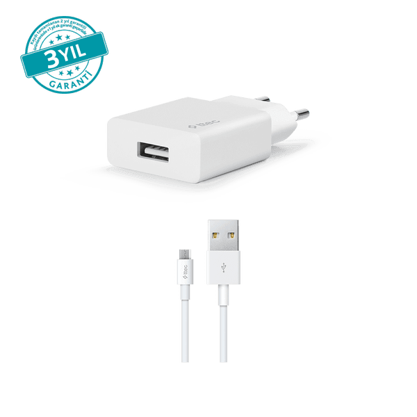 ttec SmartCharger 2.1A Seyahat Şarj Aleti + Micro USB Kablo