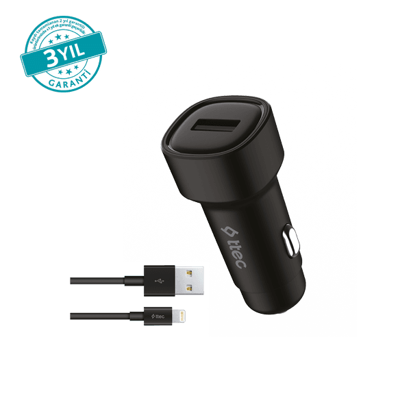 ttec SmartCharger 2.4A Araç Şarj Aleti + Lightning Kablo