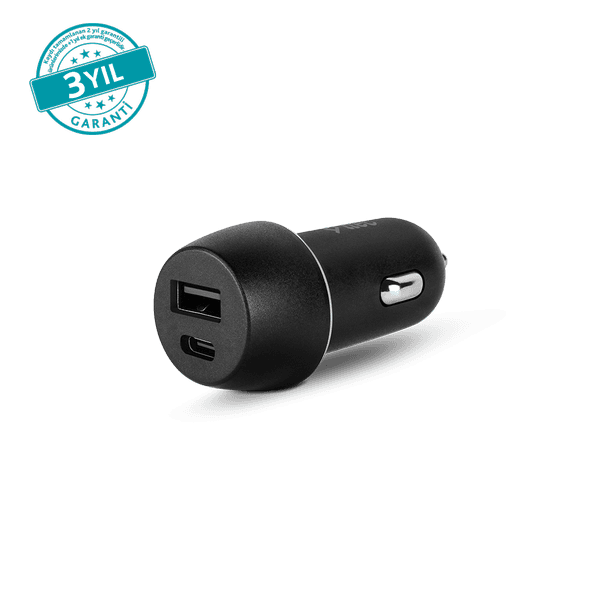 ttec SmartCharger Duo PD 32W Araç Hızlı Şarj Aleti USB-C+USB-A