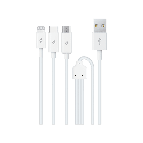 ttec Trio Şarj Kablosu USB-A - USB-C / Lightning / Micro USB